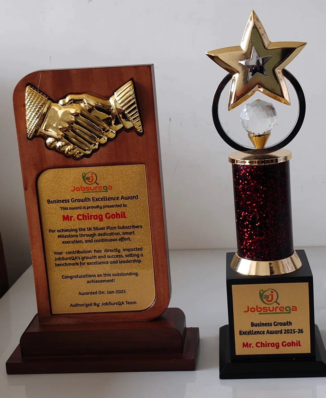 JobSureQA Business Excellence Award 2025-26